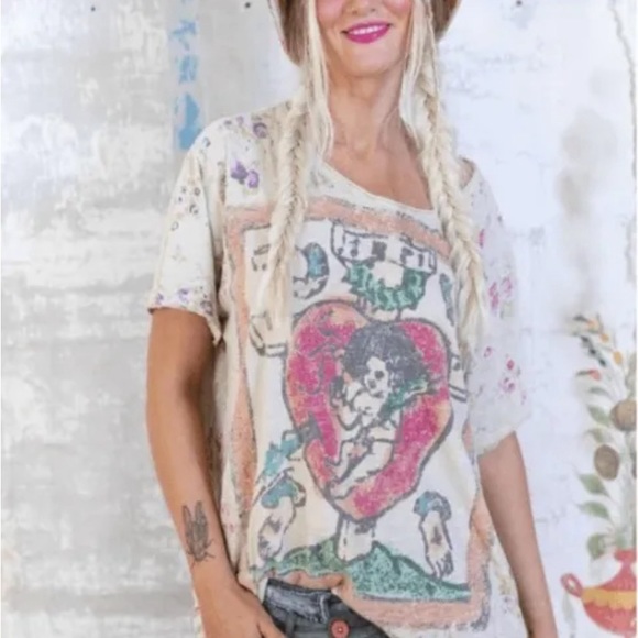 Magnolia Pearl NEW "MOTHER TEREA" Jersey Flower SOLD OUT Tees T-shirt NWT - Picture 7 of 10